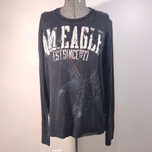 COPY - Rugged American Eagle LS Tshirt Applied Letter XL